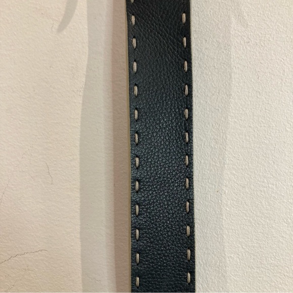 FOSSIL Leather White  Stitching Classic Vintage Look and Feel Belt - Picture 4 of 15